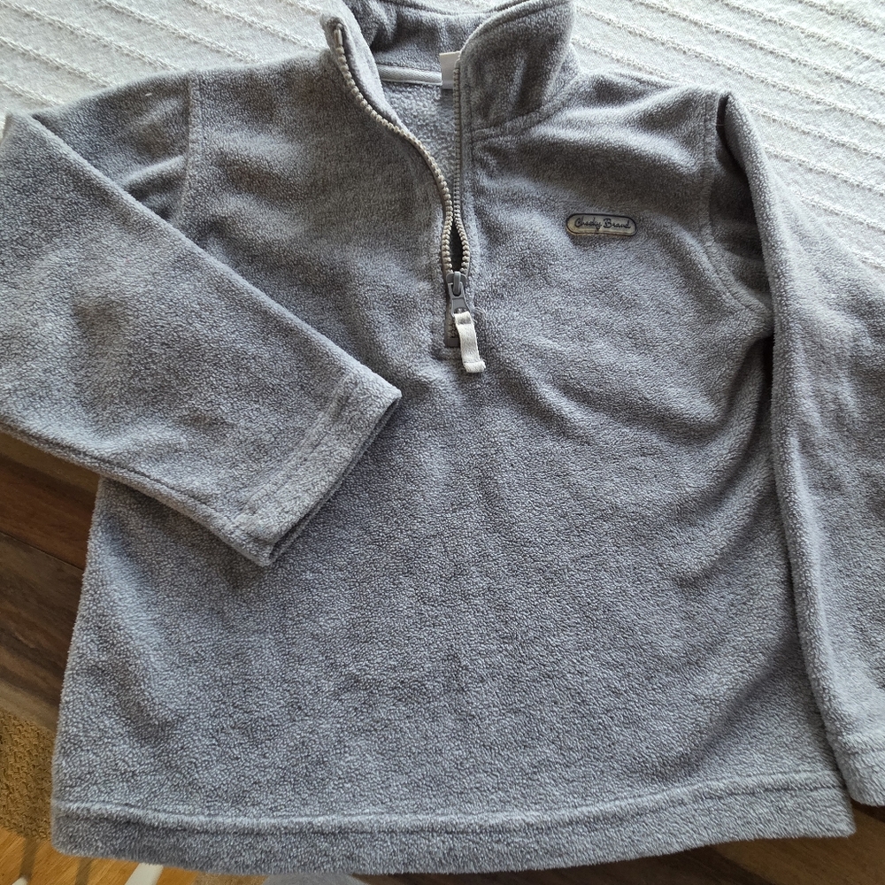 Men's Charcoal Zip-Up Sweater